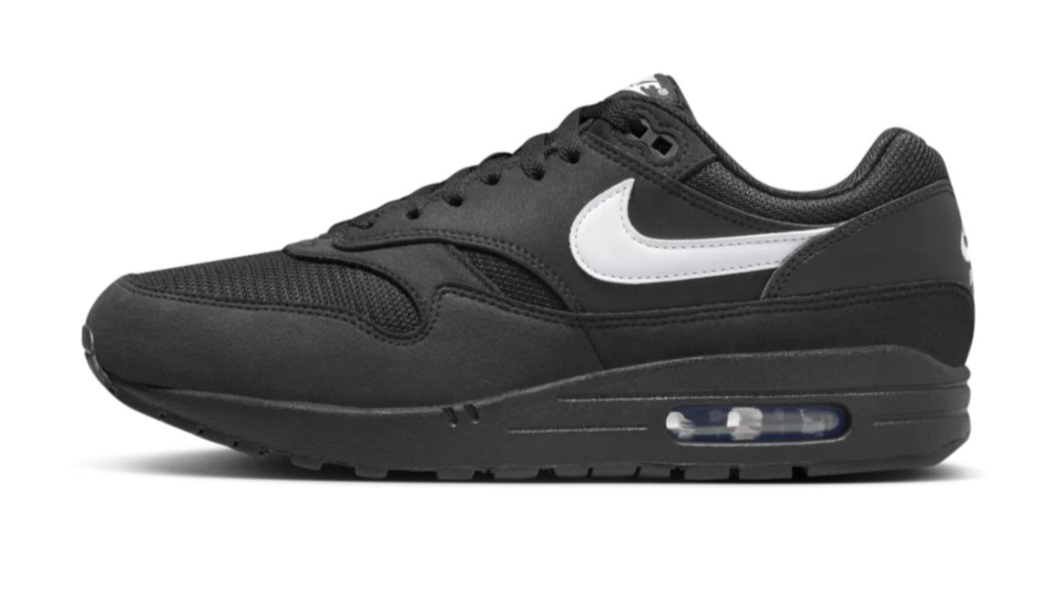 Nike Air Max 1 Black White ( zwart wit ) Swoosh