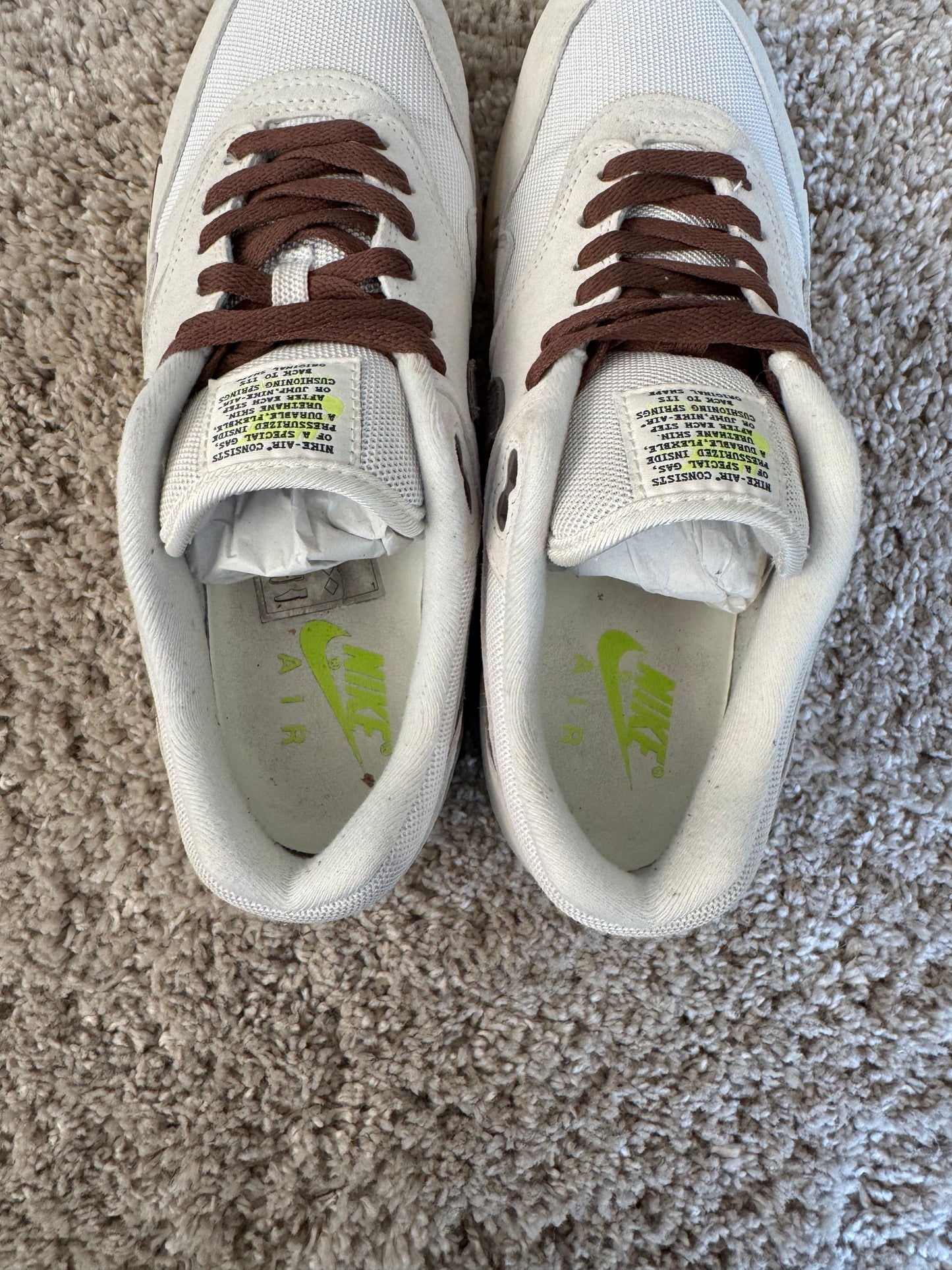 (2e KANS): Nike Air Max 1 Sail Ironstone - 42.5