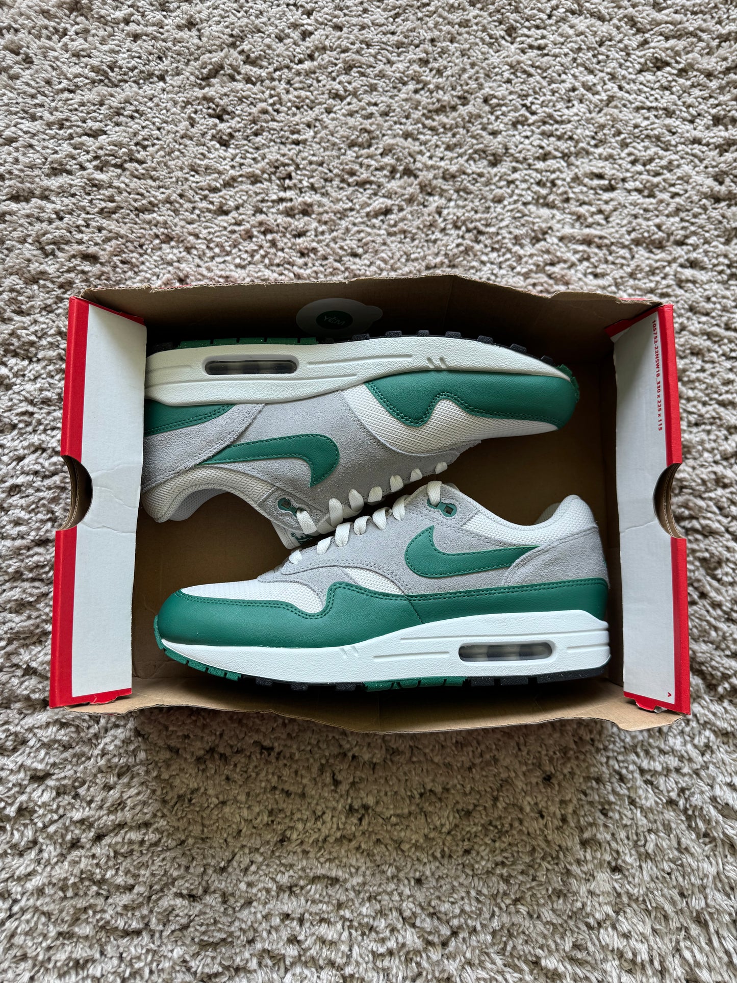 (2e KANS): Nike Air Max 1 Essential Evergreen Aura - 42.5