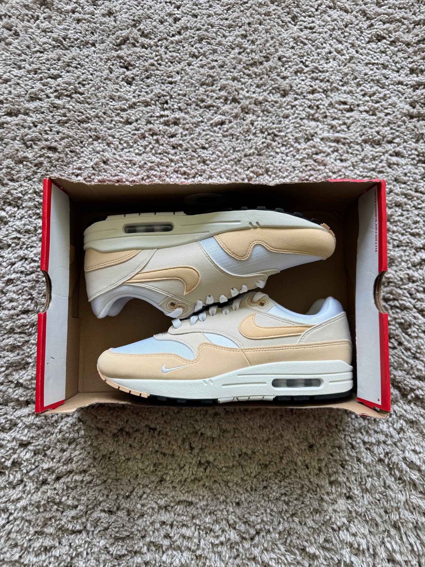 (2e KANS): Nike Air Max 1 '87 White Onyx Mini-Swoosh - 42