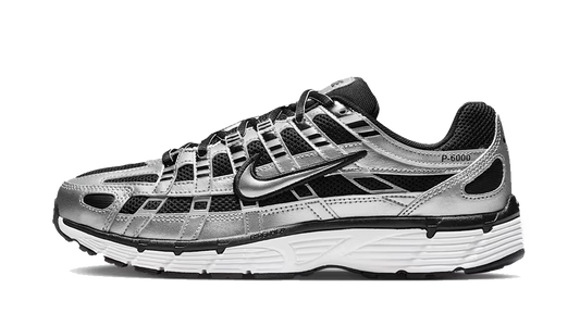 Nike P-6000 Metallic Silver Black White