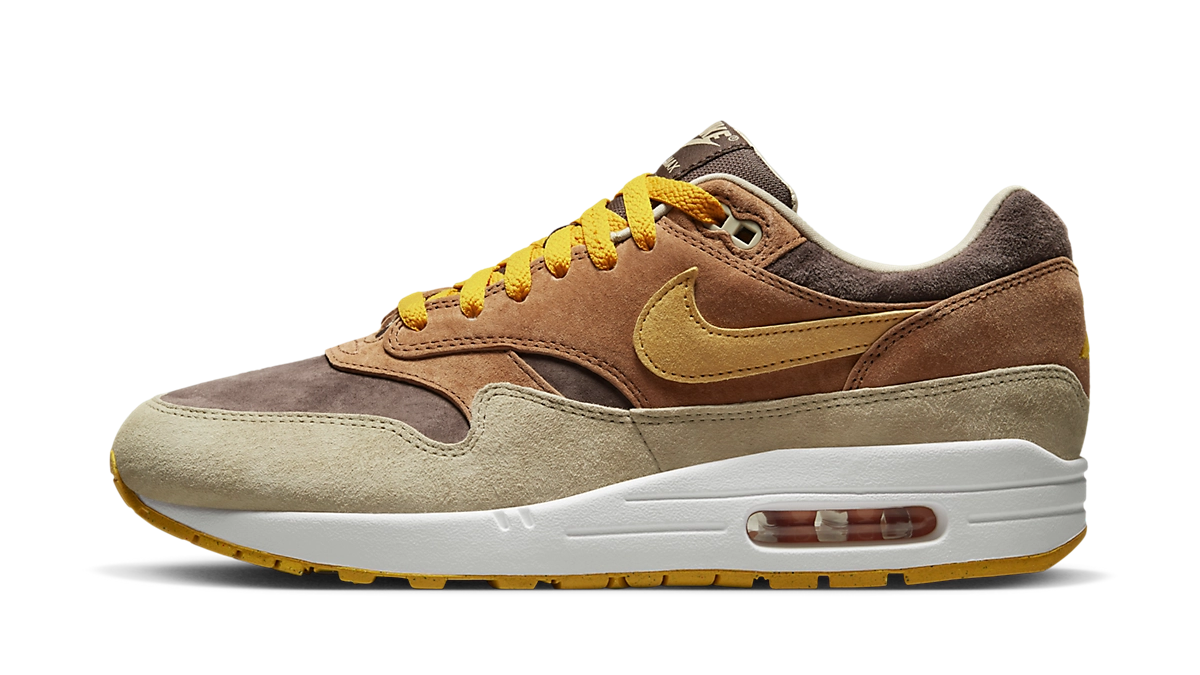 (2e KANS): Nike Air Max 1 PRM Duck Pecan Yellow Ochre - 45.5